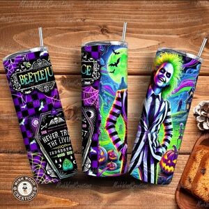 (1) Halloween Tumbler, Tumbler With Straw